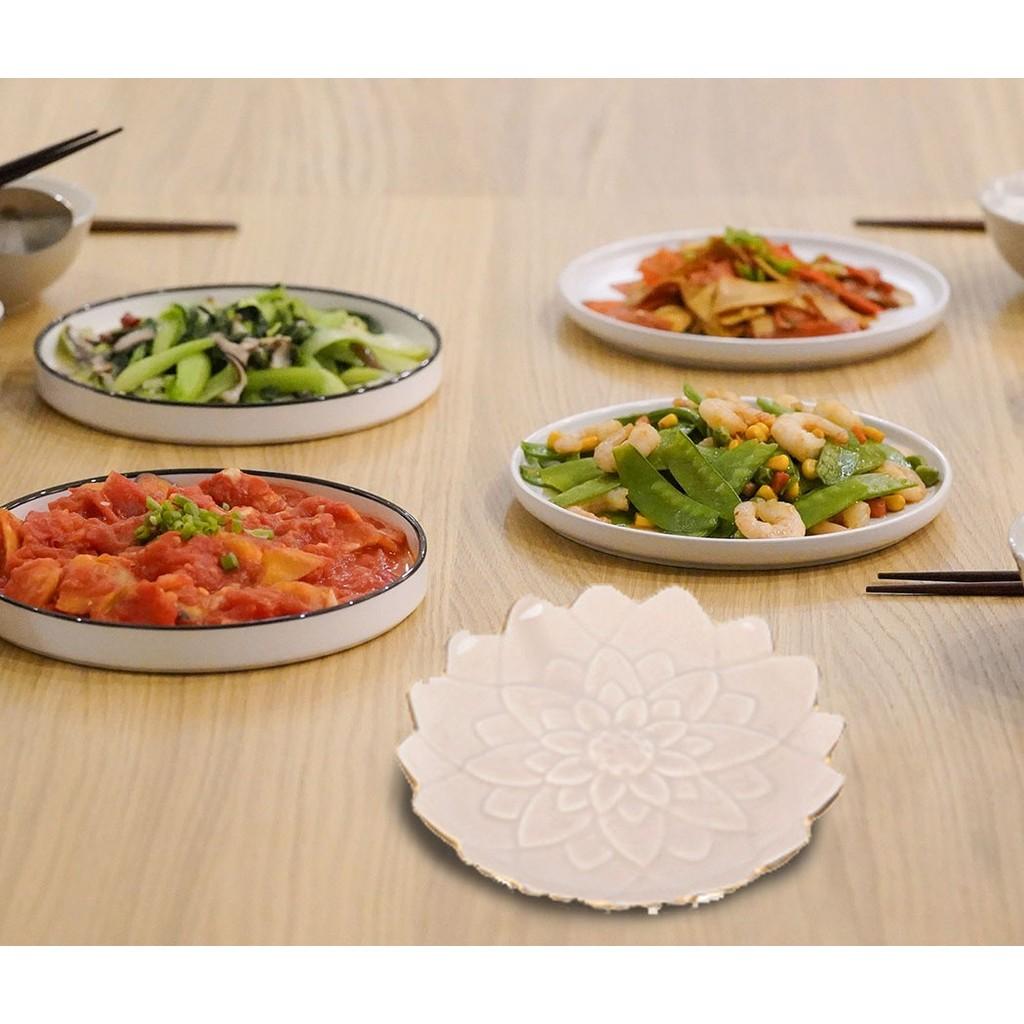 Conjunto com 4 porta-anéis decorativos em porcelana 9x2cm rosé