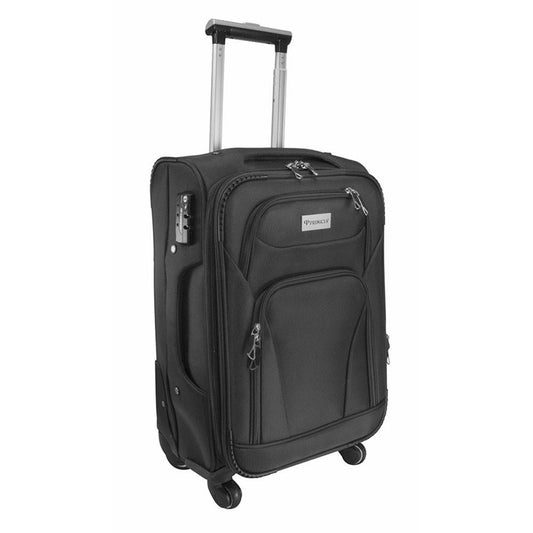 Mala viagem Primicia Poliéster Giro 360° Média - Preta