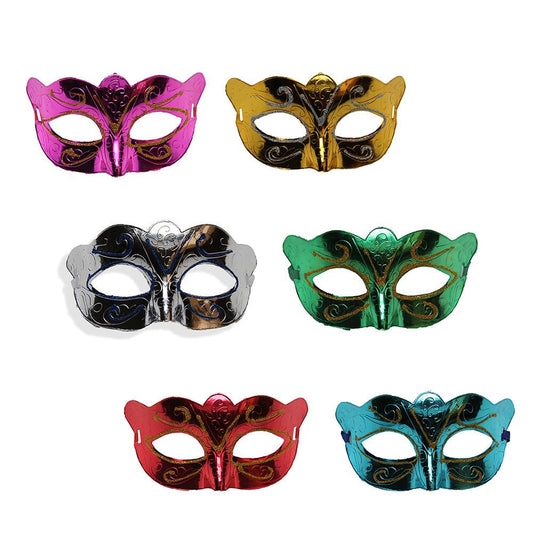 Máscara Adulto Carnaval 17Cm Mistério E Diversão Silver Festas