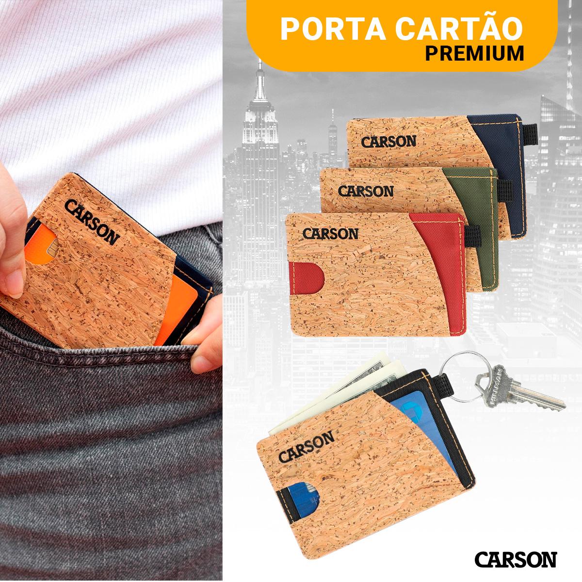 Carteira Porta Cartão Premium Carson Com Divisórias Proteção