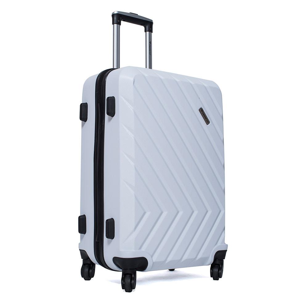 Mala viagem Primicia Ilhéus ABS Rodas 360° Grande - Branca