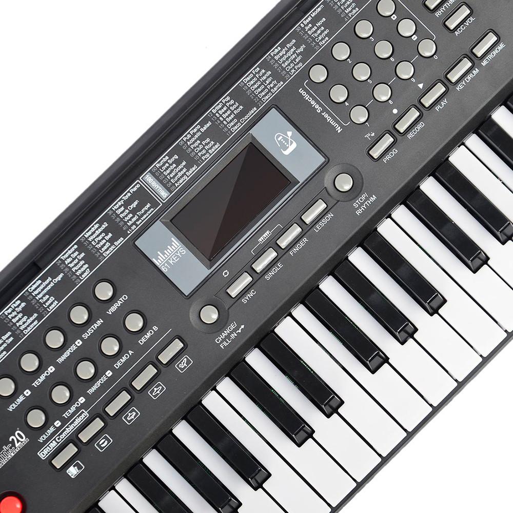 Teclado Portátil 61 Teclas Rhythmic 20 com microfone
