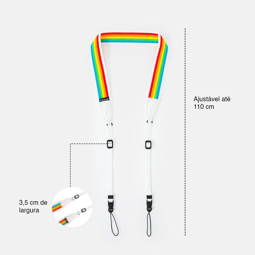 Alça Flat Para Câmera Polaroid Ajustável, Prática E Estilosa