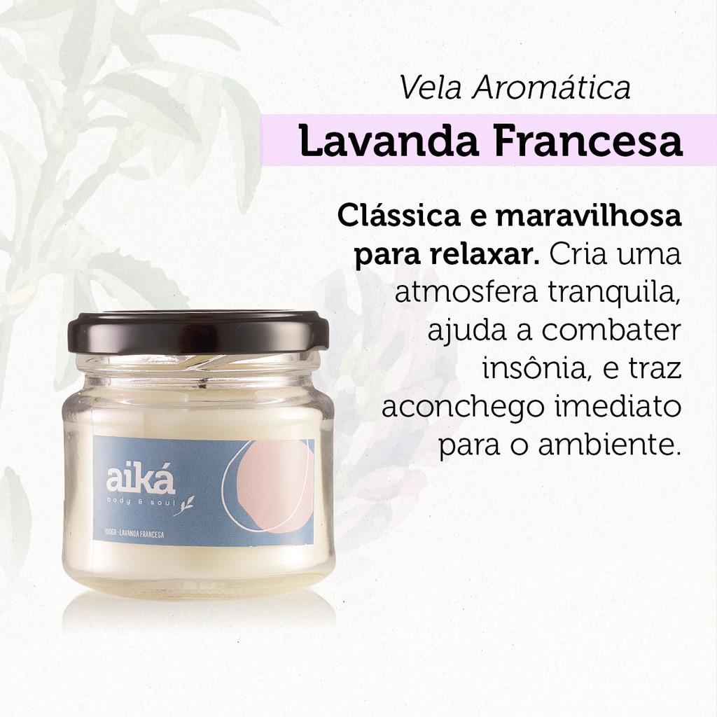 Vela Decorativa Aromática Perfumada 100g Óleo Essencial Aiká