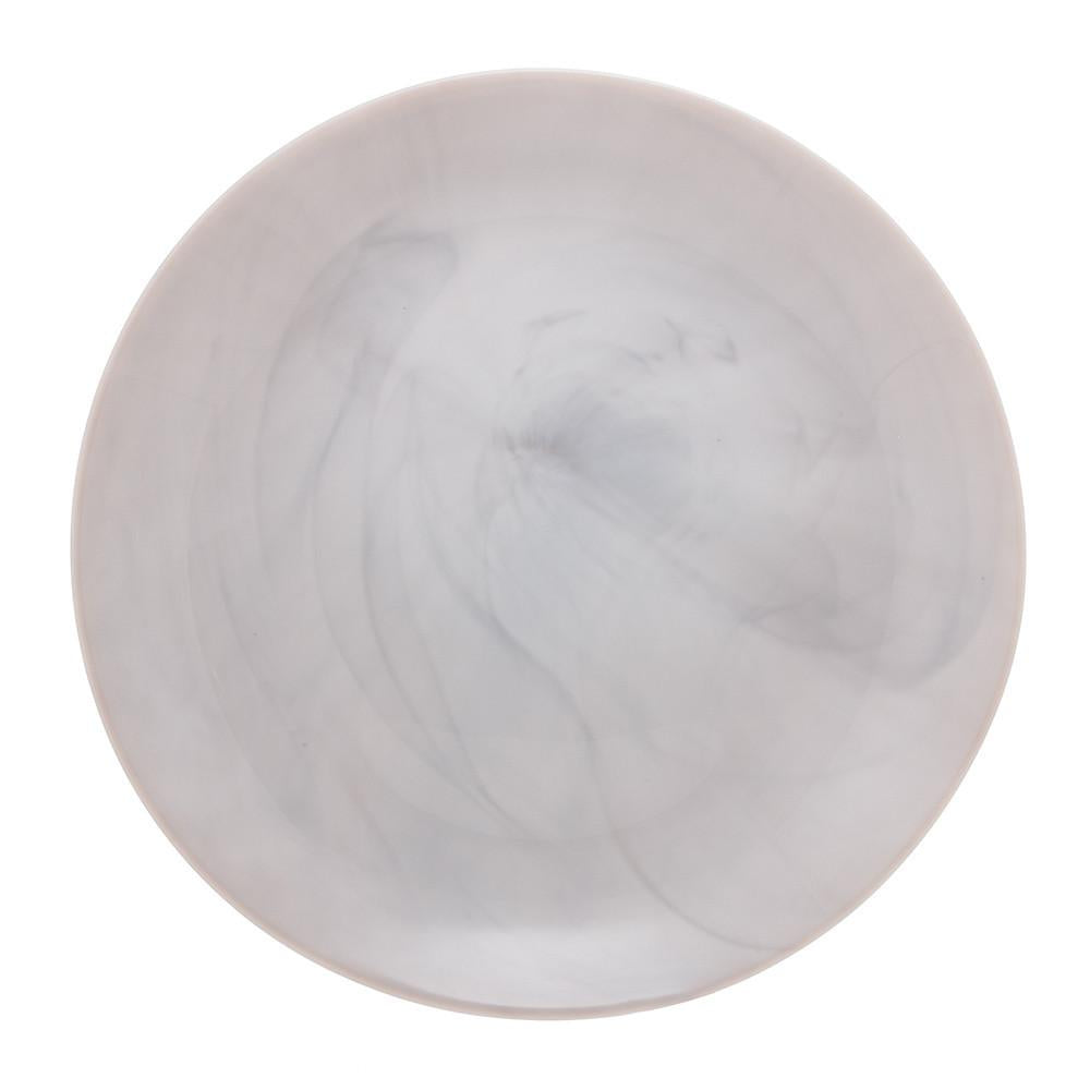 Prato para sobremesa de vidro Opalino Diwali Granit Mármore 19cm