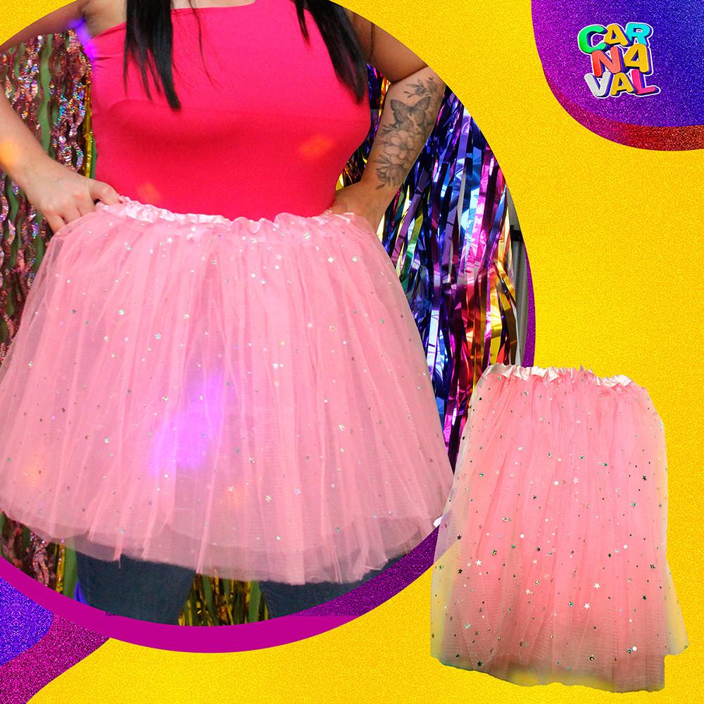 Saia Carnaval Tule 40Cm Sortida Cores Vibrantes E Conforto Silver Festas