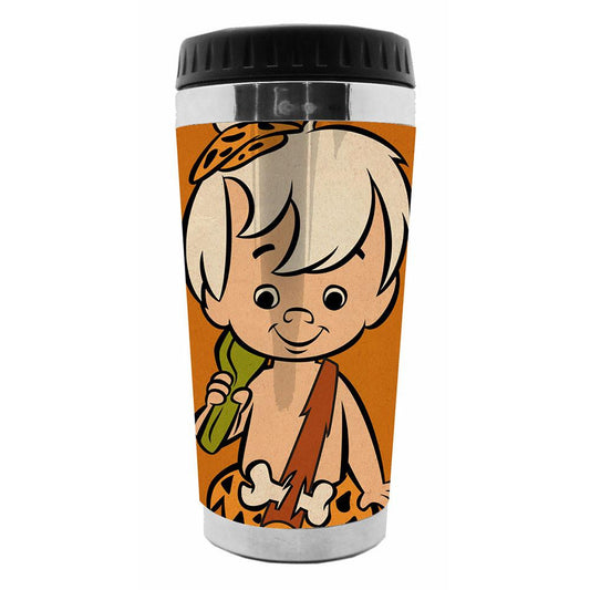 Copo Térmico Plástico Hb Flinstones Bam Bam Fd Laranja