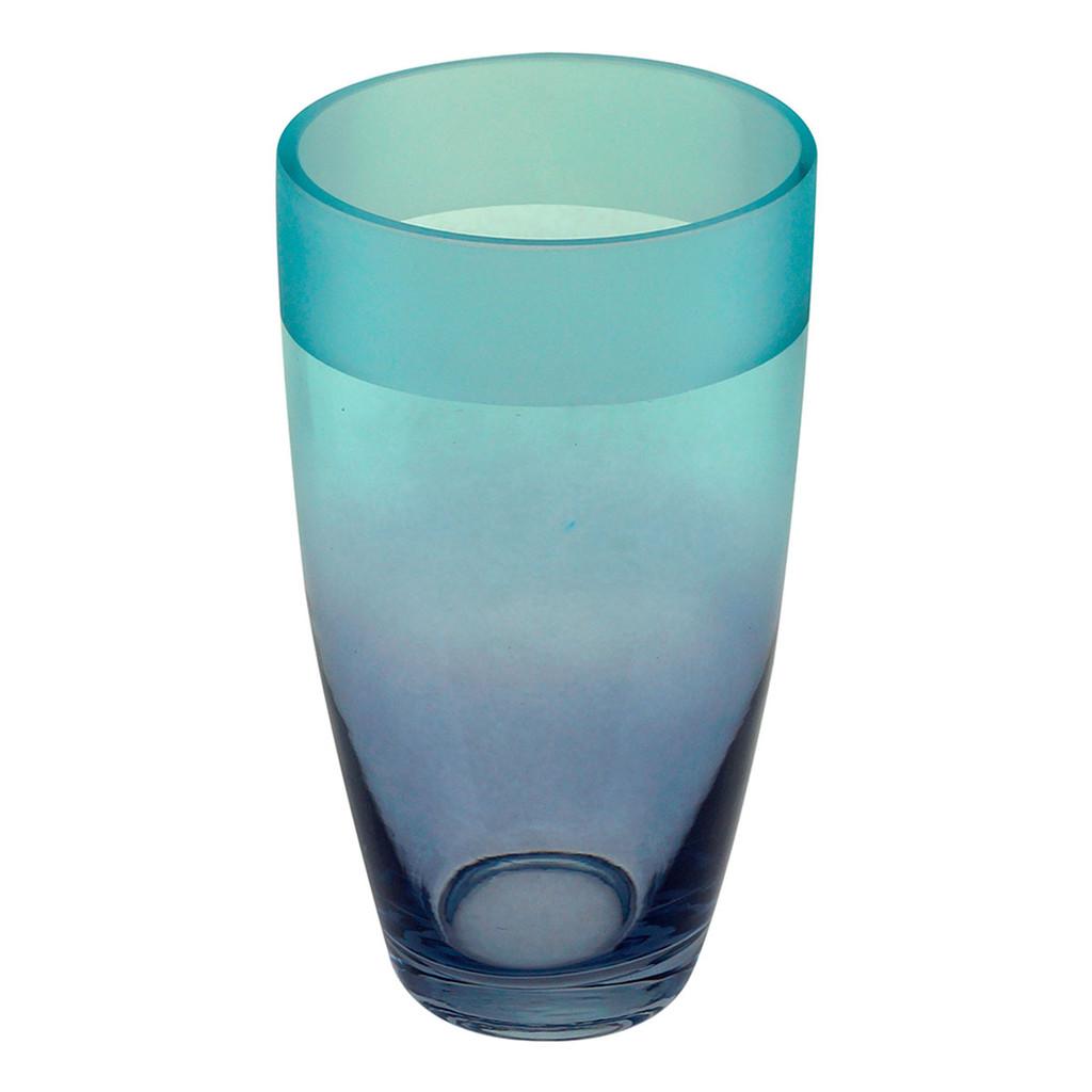 Vaso vidro azul 12x21cm