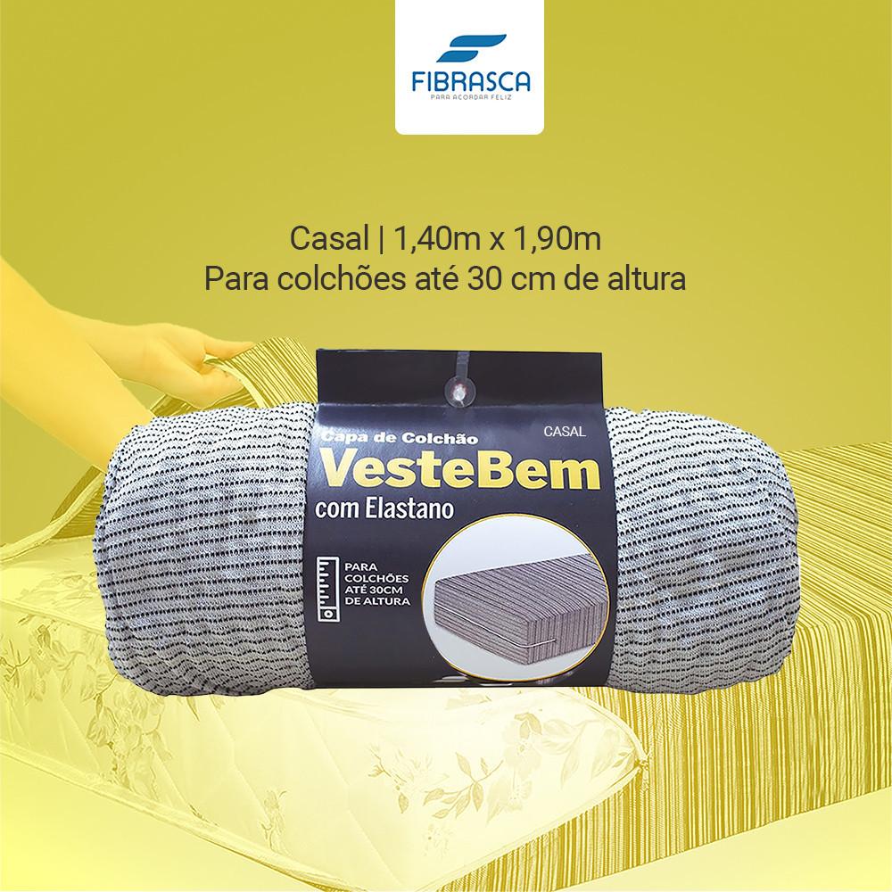 Capa De Colchão Veste Bem Com Elastano Casal 1,40m x 1,90m
