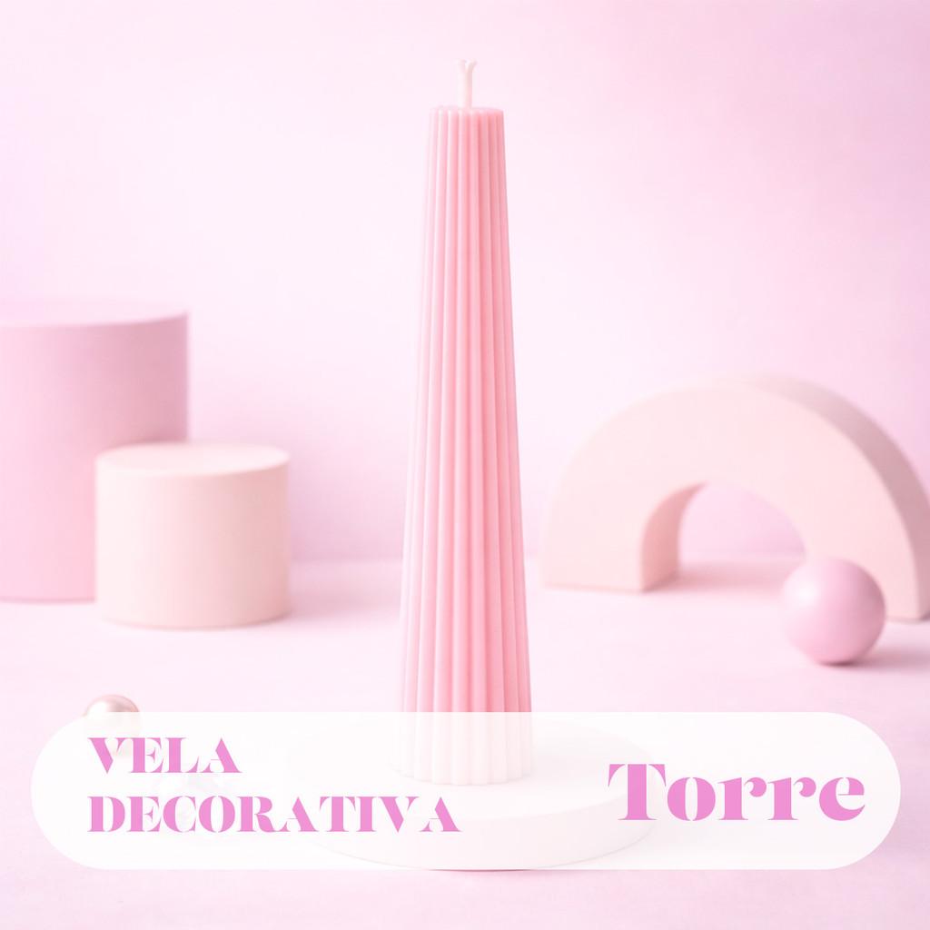 Vela Decorativa Torre Com Design Escultural 22,5Cm E 100g