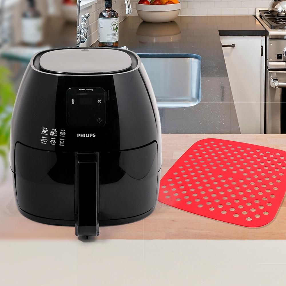 Tapete de silicone para fritadeira elétrica quadrado 21cm