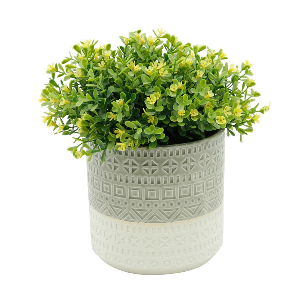 Vaso Double Colors de Cerâmica 14 X 14 X 14 Cm