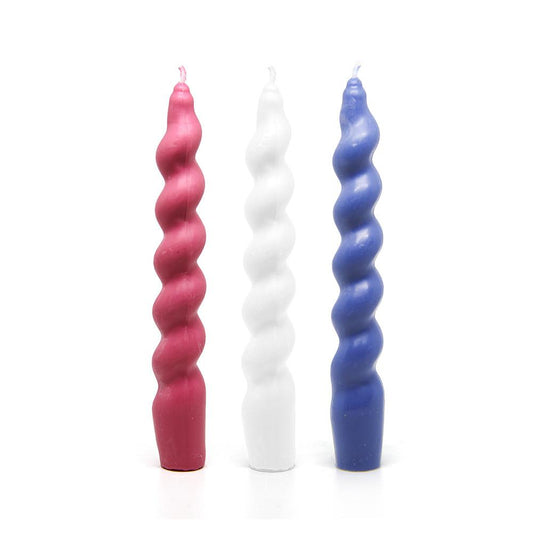 Vela Decorativa Castiçal Ondas 19,5Cm Com Design Moderno 85g