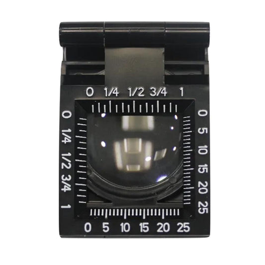 Lupa compacta e dobrável Linen Tester 5X para medição de pontos