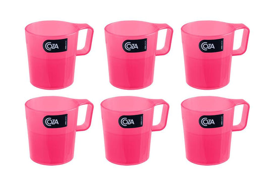 Caneca Empilhável Coza 250 Ml Casual Rosa - 6 unidades