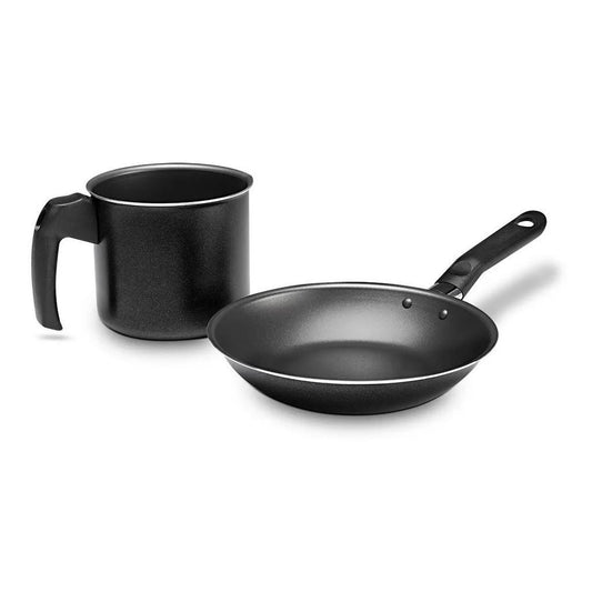 Frigideira 20 cm e Fervedor 12 cm Ebony - Brinox Preto