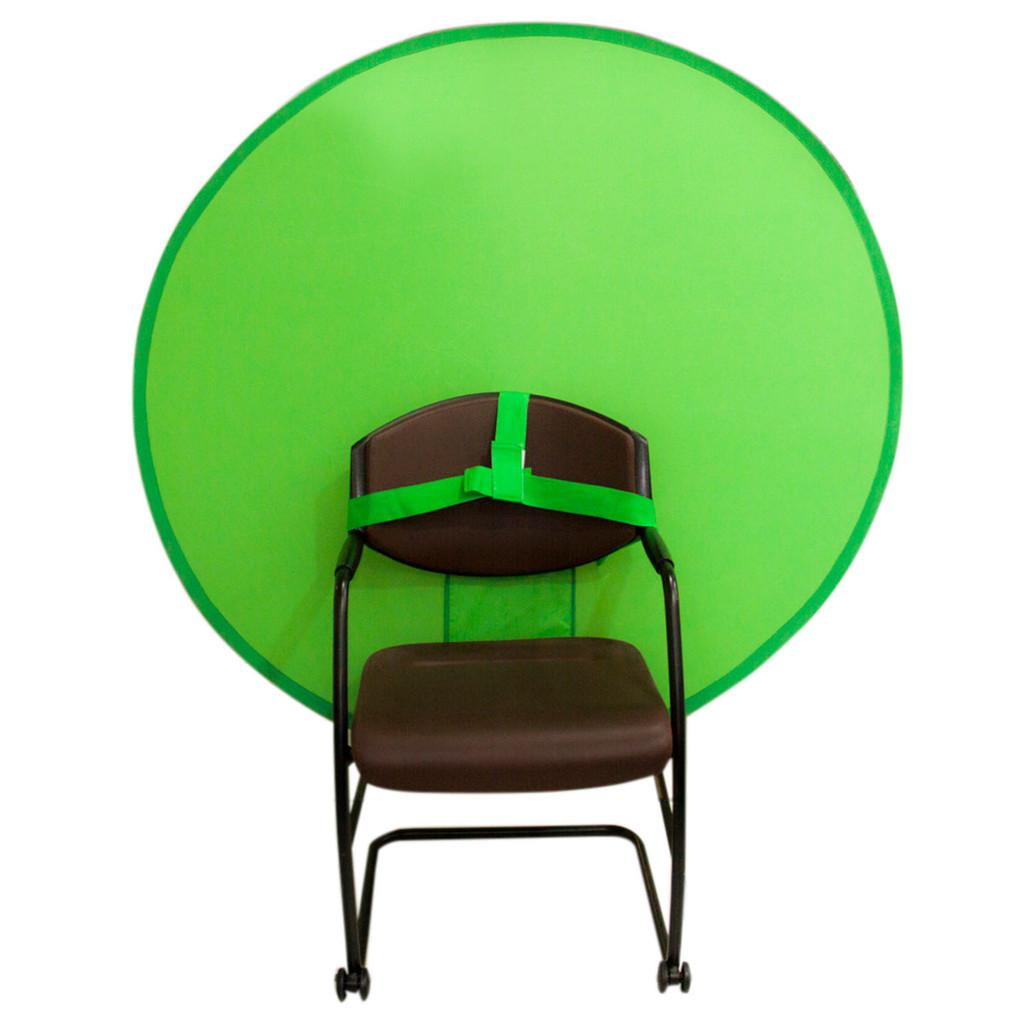 Fundo verde portátil e dobrável  Vivitar com 142cm de diâmetro para cadeira