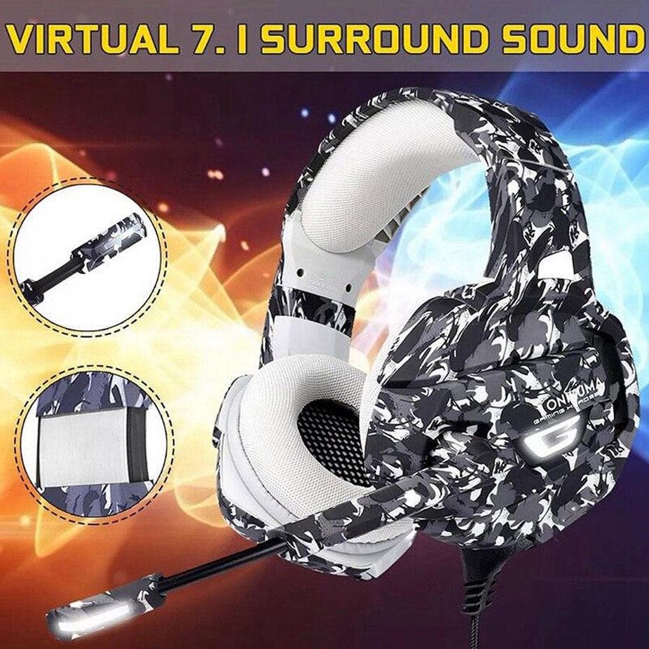 Headset K5 Camouflage Gamer Profissional Multiplataforma V.7.1