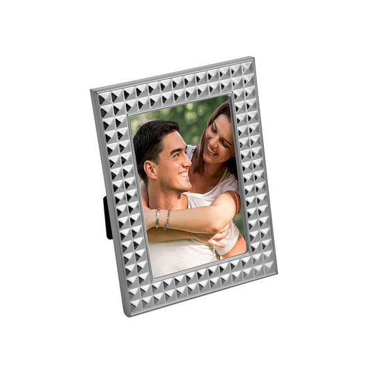 Porta-retrato aço Diamond prateado 10x15cm