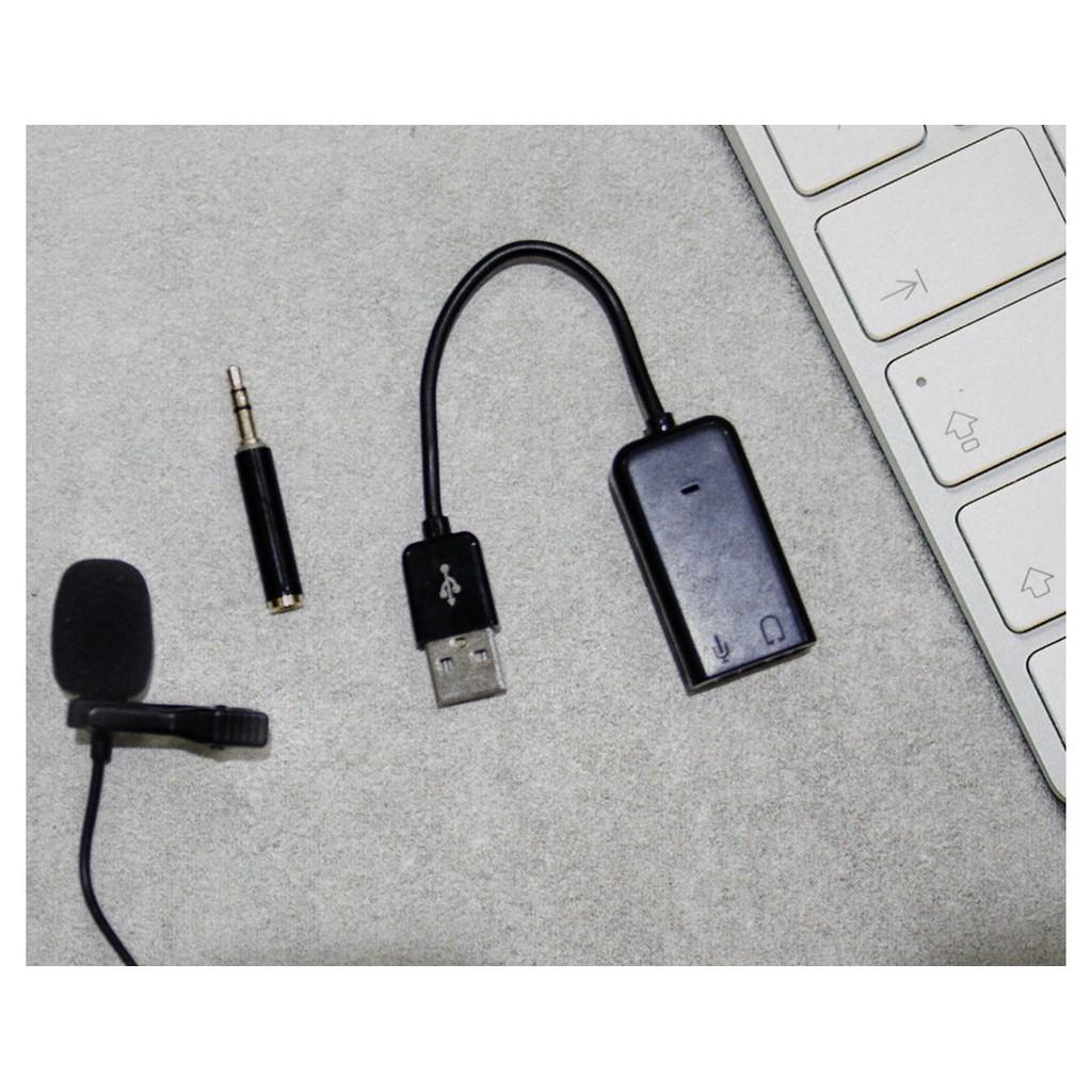 Microfone Vivitar Ultramini c/ clip para Smartphone e Adaptador USB p/ PC e Fone de Ouvido