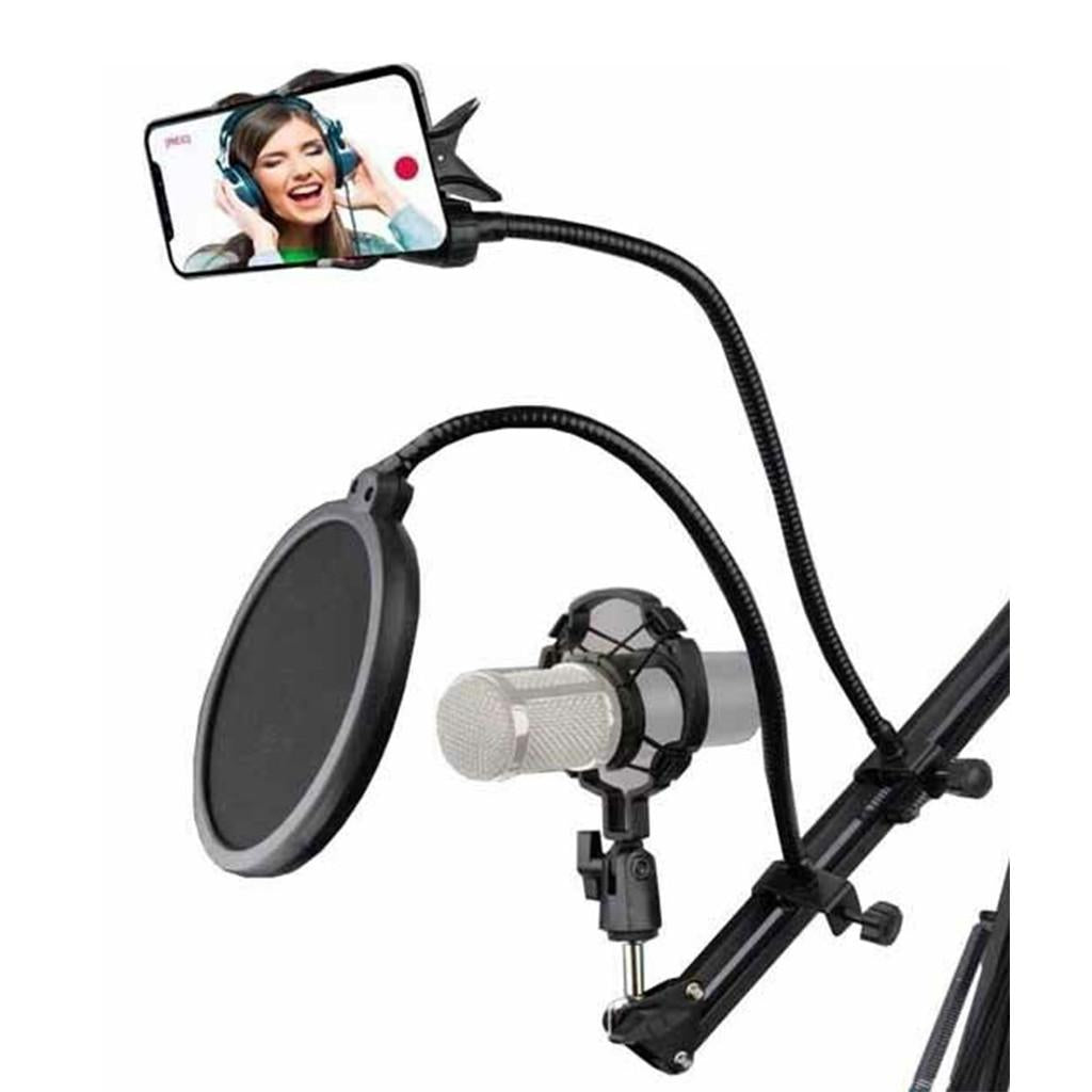 Kit Streaming Vivitar com Suporte de mesa para Microfone e Smartphone
