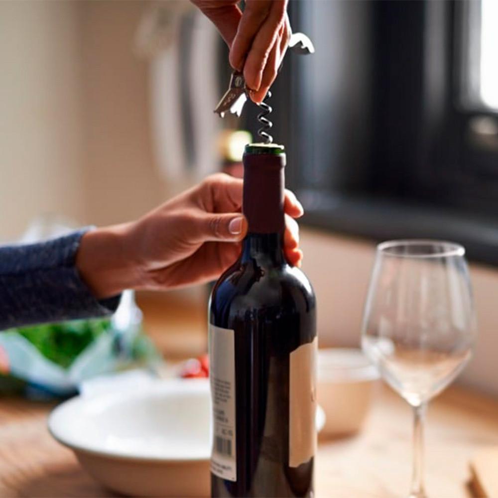 Kit Vinho Offline Malbec, Saca-rolhas Com Caixa E Tábua De Aperitivo