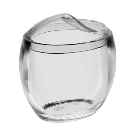 Porta-algodão/cotonetes Spoom 10,8 cm x 10,6 cm x 8,5 cm - Cristal