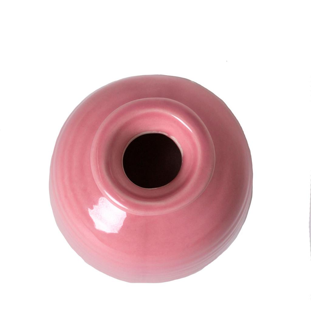 Vaso decorativo porcelana rosa 8x11cm