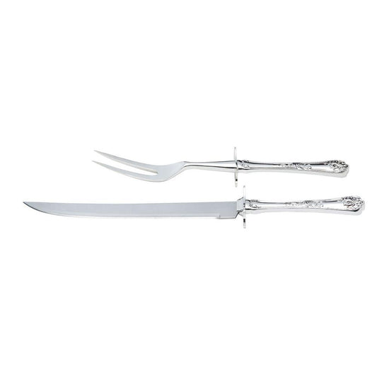 Cj 2 peças Talheres de Zamac P/Cortar Carne 27Cm