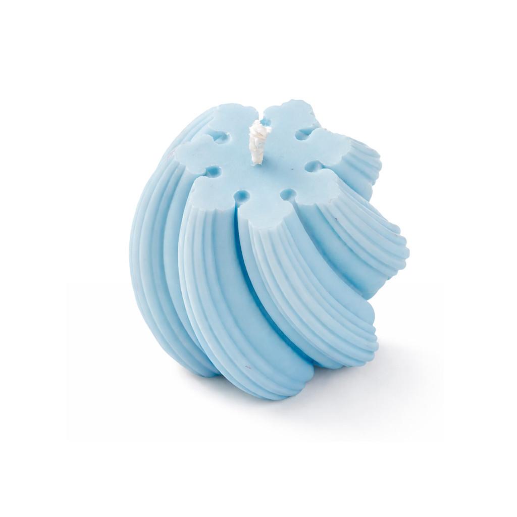Vela Decorativa Torcida Azul Claro 5,5Cm Design Sofisticado