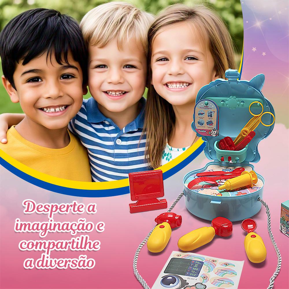 Brinquedo Kit Viagem Bolsa Unicórnio Design E Diversão 24 Peças Toyng