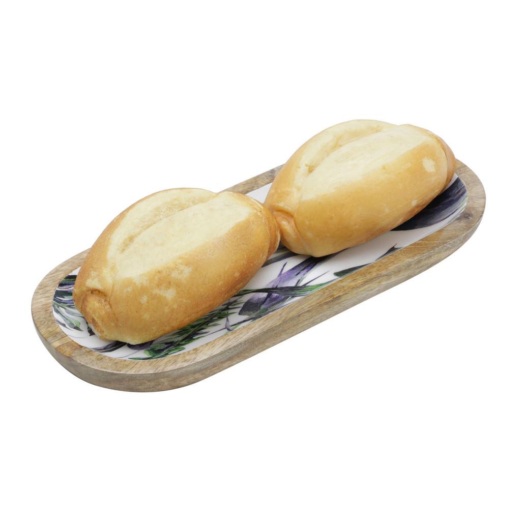 Travessa em madeira Flower 30x12x3cm