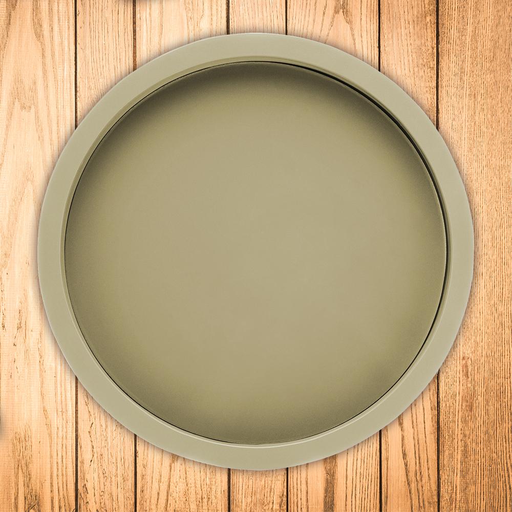 Bandeja madeira laqueado c/vidro menta 28x4cm