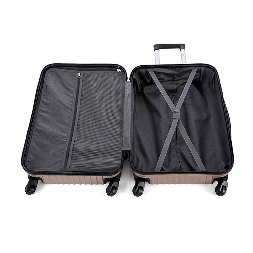 Kit com 3 Malas Macaíba (P/M/G) Champanhe