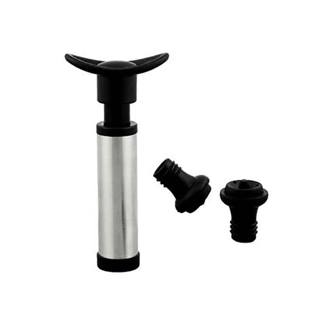 Conjunto com 5 peças em aço inox p/vinho com caixa