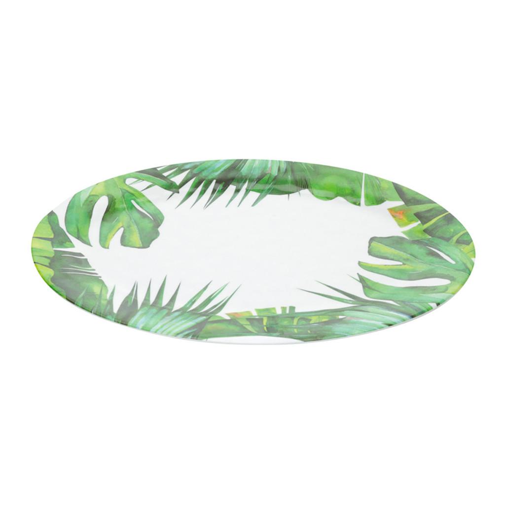 Bandeja melamina oval Leaves 51x36x2cm
