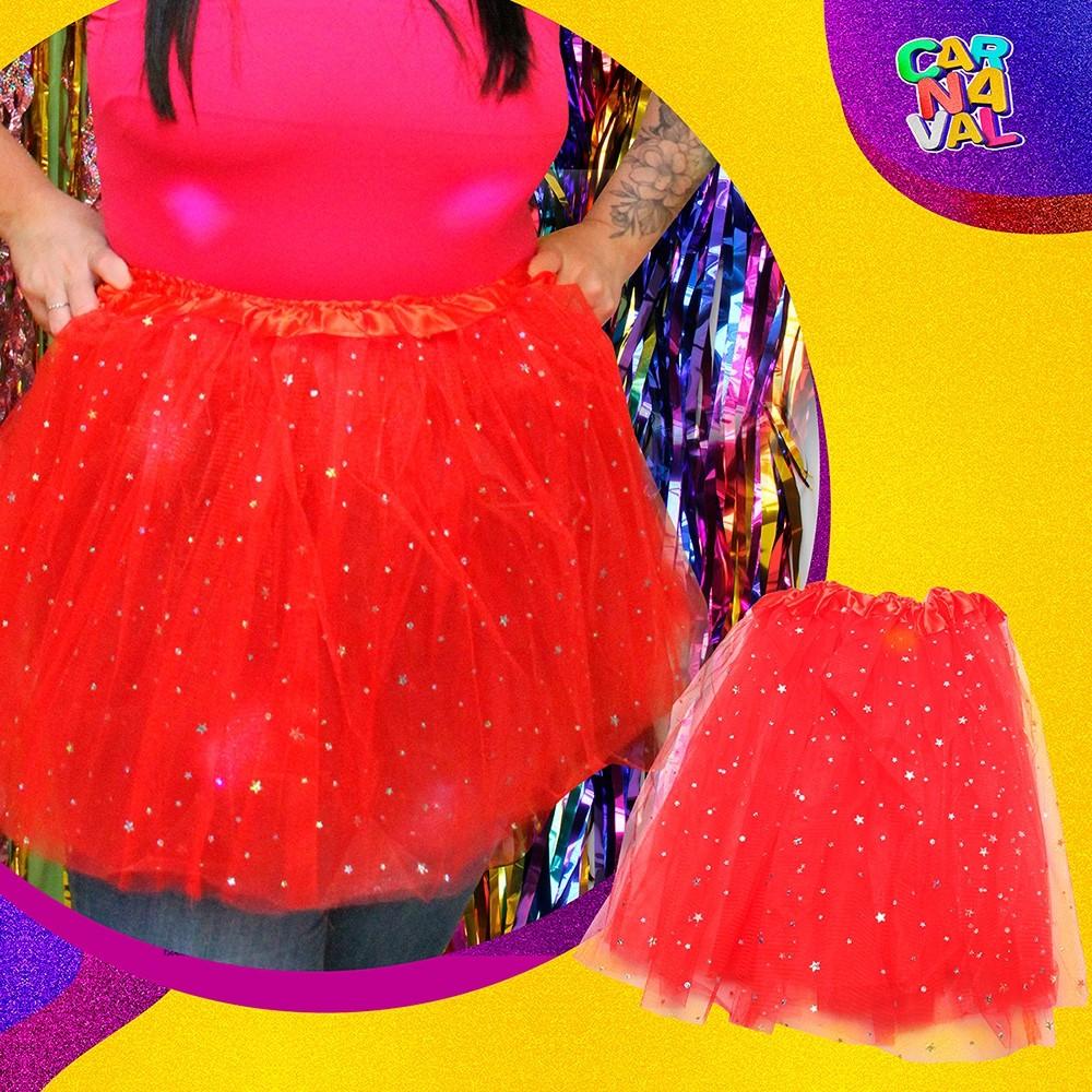 Kit Máscara De Carnaval Mais Saia De Tule 40cm Look Perfeito