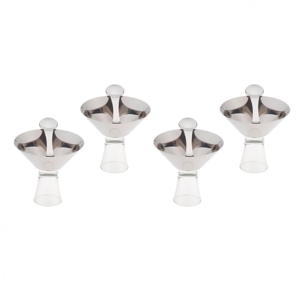 Jogo de sobremesa Suzzara com 8 peças inox Designer Studio Riva