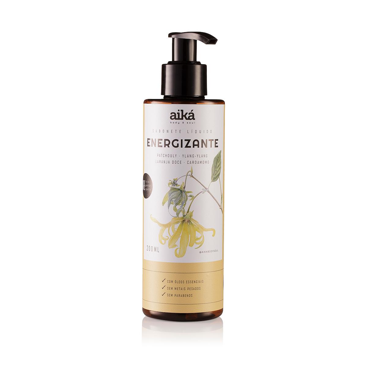 Sabonete Líquido Natural Com Óleos Essenciais 200ml Aiká