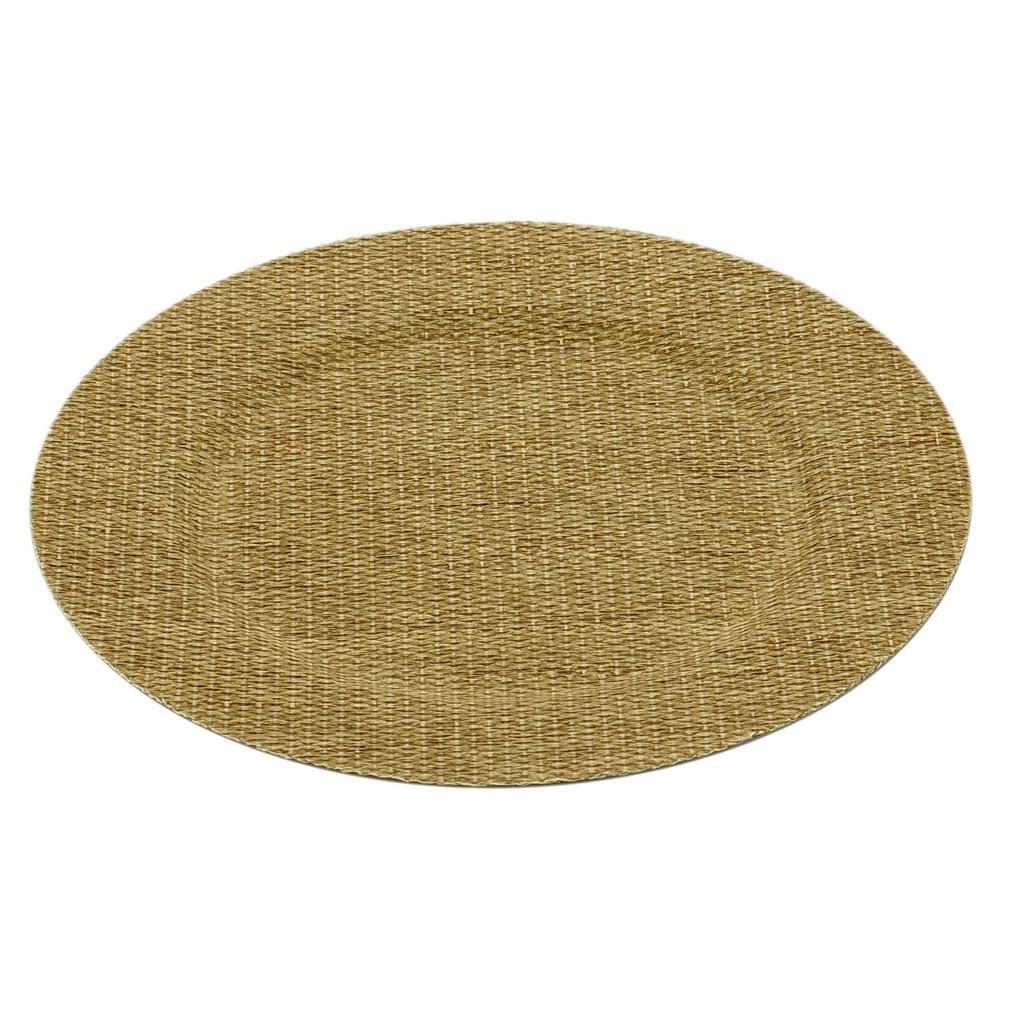 Sousplat plástico mescla palha 33cm